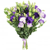 Bouquet 15 purple eustomas